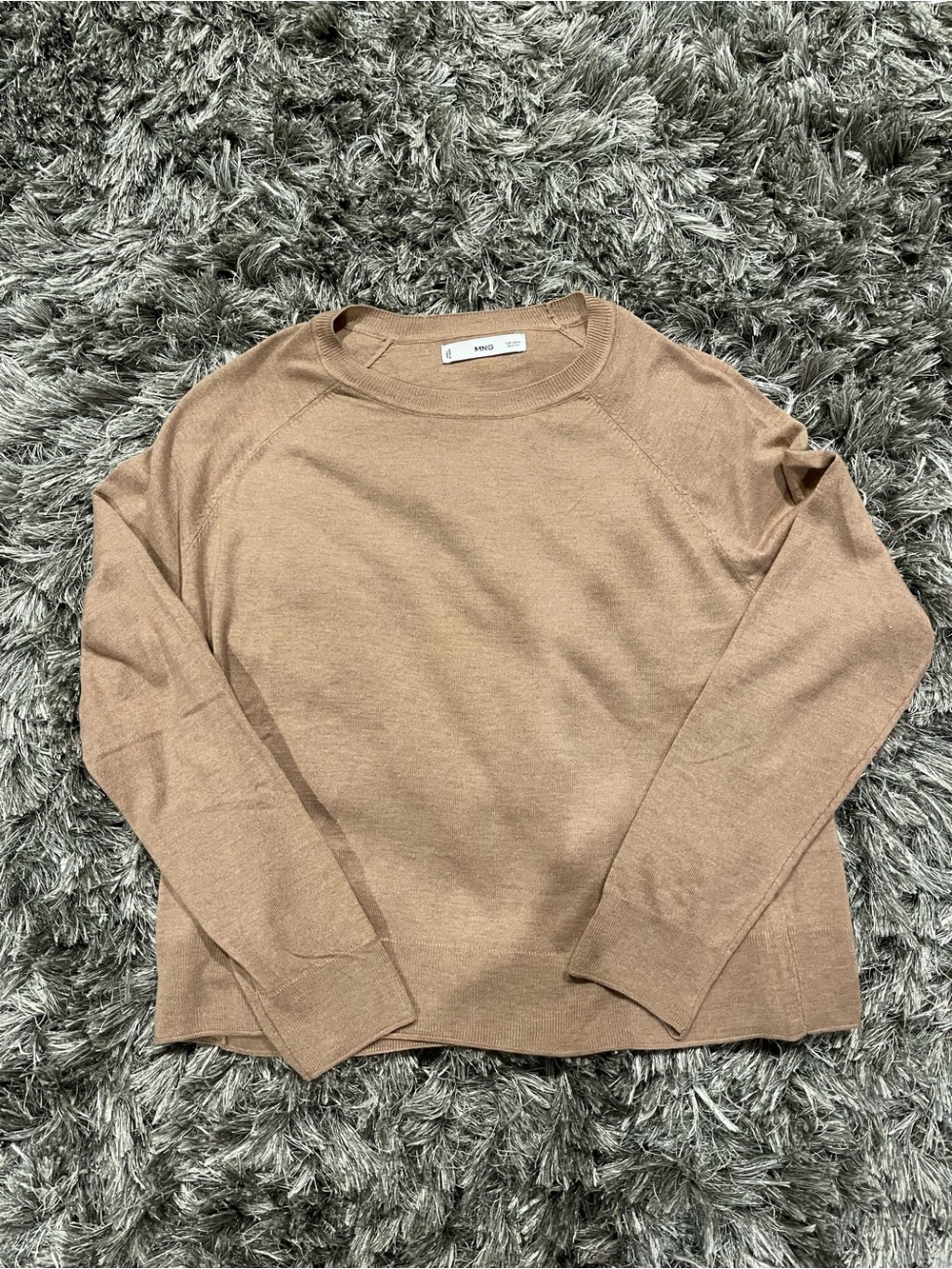 Mango Women's Fine Knit Crewneck Lightweight Sweater Size Small